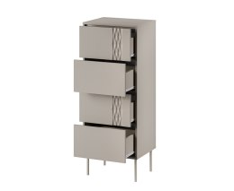 Cama MEBLE Komoda 4S TRESSE 50x40x125 kaszmir mat