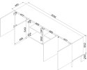 Cama MEBLE Komoda SIENA 200x40x75 czarny mat