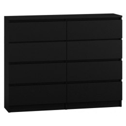 TOP E SHOP M8 MALWA KOMODA 120CM 8 SZUFLAD CZARNY