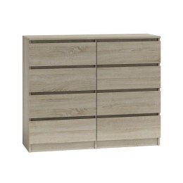 TOP E SHOP M8 MALWA KOMODA 120CM 8 SZUFLAD SONOMA