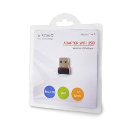 SAVIO Karta WiFi SAVIO CL-43 (USB 2.0)