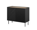 Cama MEBLE Komoda 2D ONDA 98x45x85 czarny