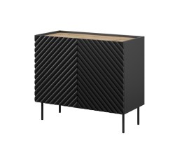 Cama MEBLE Komoda 2D ONDA 98x45x85 czarny