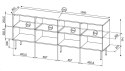 Cama MEBLE Komoda HOLE 190x40,5xH74,5 biały mat
