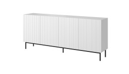 Cama MEBLE Komoda PAFOS na czarnym stelażu ze stali 200x40x102 biały mat