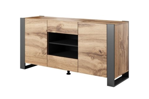 Komoda WOOD 164/44/80 dąb wotan + antracyt Komoda WOOD 164/44/80 dąb wotan + antracyt