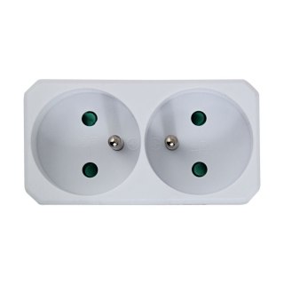 ESPERANZA ROZGAŁĘŹNIK ELEKTRYCZNY 2 GNIAZDA BIAŁY ELK305W