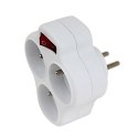 Esperanza ESPERANZA ROZGAŁĘŹNIK ELEKTRYCZNY 3 GNIAZDA Z WYŁĄCZNIKIEM BIAŁY ELK304W