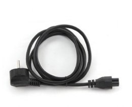 GEMBIRD GEMBIRD KABEL ZASILAJĄCY DO NOTEBOOKA KONICZYNKA CEE 7/7 -> C5 (3 PIN) VDE 1.8M, CZARNY