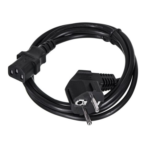 Kabel GEMBIRD PC-186 (C13 / IEC C13 / IEC 320 C13 - Schuko ; 1,8m; kolor czarny) Kabel GEMBIRD PC-186 (C13 / IEC C13 / IEC 320 C13 - Schuko ; 1,8m; kolor czarny)