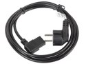 Lanberg Kabel Lanberg CA-C13C-12CC-0018-BK (C13 / IEC C13 / IEC 320 C13 F - Schuko M; 1,8m; kolor czarny)