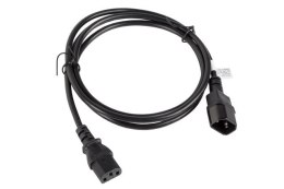 Lanberg Przedłużacz Lanberg CA-C13E-11CC-0018-BK (C13 / IEC C13 / IEC 320 C13 M - C14 F; 1,8m; kolor czarny)