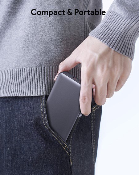 AUKEY POWERBANK 20000MAH, 2X USB-C PD 65W, USB-A 18W, SZARY AUKEY POWERBANK 20000MAH, 2X USB-C PD 65W, USB-A 18W, SZARY