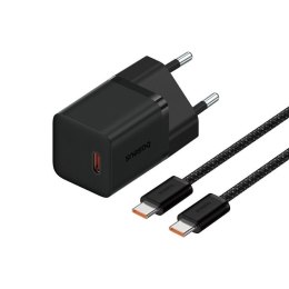 Baseus Ładowarka Baseus GaN5 mini 1C 30W EU+kabel USB-C (cluster black)