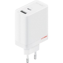 OnePlus Ładowarka sieciowa OnePlus SuperVOOC GaN Dual Charger 120W USB-A/USB-C + kabel USB-C 1m Biała