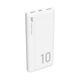 Silicon Power Powerbank Silicon Power GP15 10000mAh 2xUSB A, 1x mUSB + 1x USB C, biały