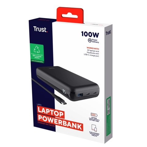 Powerbank do laptopa Trust Laro 100W Black Powerbank do laptopa Trust Laro 100W Black
