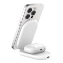 BELKIN ŁADOWARKA MAGSAFE SKŁADANA 2W1 QI2 ZASILACZ BIAŁA