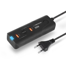 Esperanza ESPERANZA ŁADOWARKA 60W 2X USB-C PD 30W / 2X USB-A QC 3.0 18W EZC109