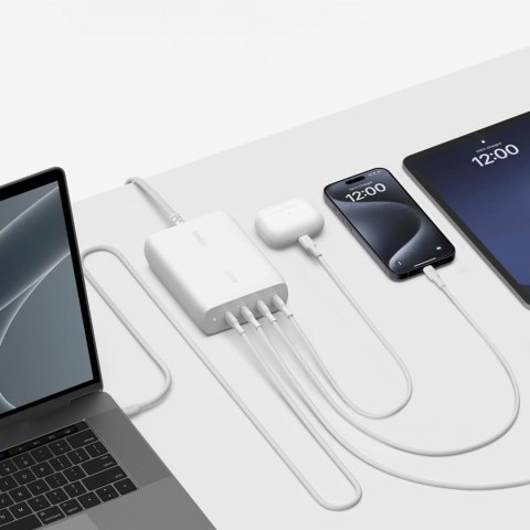 Ładowarka Belkin BoostCharge Pro 4-Port USB-C PD 3.1 GaN Charger 200W White Ładowarka Belkin BoostCharge Pro 4-Port USB-C PD 3.1 GaN Charger 200W White