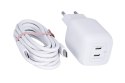 Belkin Ładowarka Belkin BoostCharge Pro Dual USB-C PD 3.0 PPS GaN Wall Charger 65W + USB-C to USB-C Cable 2m White