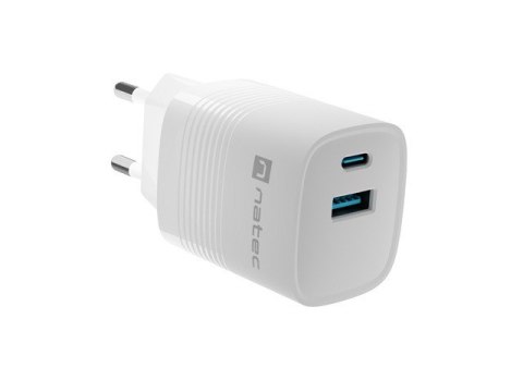NATEC ŁADOWARKA RIBERA GAN 1X USB-A + 1X USB-C 30W BIAŁA NUC-2140 NATEC ŁADOWARKA RIBERA GAN 1X USB-A + 1X USB-C 30W BIAŁA NUC-2140