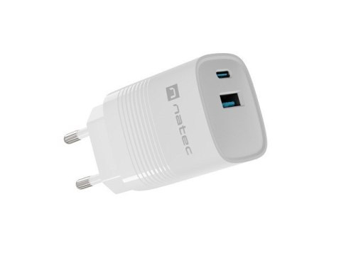 NATEC ŁADOWARKA RIBERA GAN 1X USB-A + 1X USB-C 30W BIAŁA NUC-2140 NATEC ŁADOWARKA RIBERA GAN 1X USB-A + 1X USB-C 30W BIAŁA NUC-2140