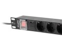 Lanberg LANBERG LISTWA ZASILAJĄCA RACK PDU 19" (1U, 16A, 8X SHUKO, 2M, CZARNA) PDU-08F-0200-BK