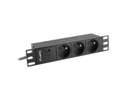 Lanberg Listwa RACK Lanberg PDU-03E-0200-BK (3 x Typ E; 16 A (3680 W); 2m; kolor czarny)