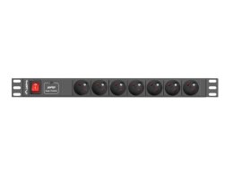 Lanberg Listwa RACK Lanberg PDU-07E-0200-IEC-BK (7 x UTE; 10 A; 2m; kolor czarny)