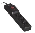 Activejet Listwa przeciwprzepięciowa Activejet (3 x UTE; 10 A; 1,5m; kolor czarny)
