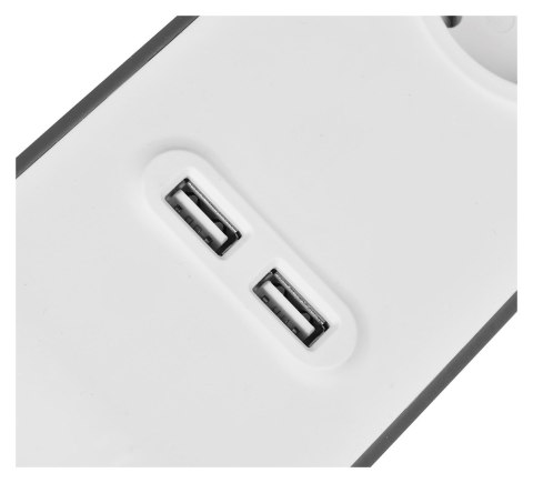 Listwa zasilająca Belkin Power Surge 4-PORT + 2xUSB-A 2.4A 525J 2m Grey/White Listwa zasilająca Belkin Power Surge 4-PORT + 2xUSB-A 2.4A 525J 2m Grey/White