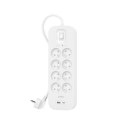 Belkin Listwa zasilająca Belkin Power Surge 8-PORT + 1xUSB-A +1xUSB-C 2.4A PD 900J 2m White Belkin Listwa zasilająca Belkin Power Surge 8-PORT + 1xUSB-A +1xUSB-C 2.4A PD 900J 2m White