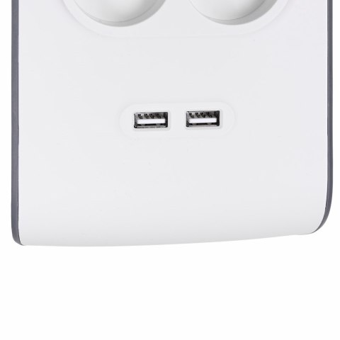 Listwa zasilająca Belkin Power Surge 8-PORT + 2xUSB-A 18W 900J 2m Grey/White Listwa zasilająca Belkin Power Surge 8-PORT + 2xUSB-A 18W 900J 2m Grey/White