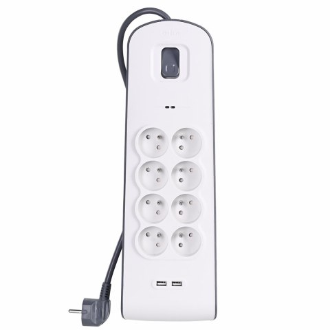Listwa zasilająca Belkin Power Surge 8-PORT + 2xUSB-A 18W 900J 2m Grey/White Listwa zasilająca Belkin Power Surge 8-PORT + 2xUSB-A 18W 900J 2m Grey/White