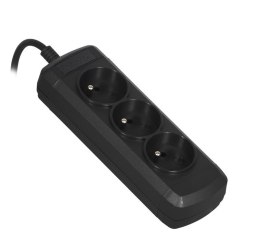 Activejet Przedłużacz Activejet (3 x UTE; 10 A; 1,5m; kolor czarny)