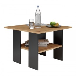 TOP E SHOP Stolik MODERNA 60x60xH45 dąb artisan/czarny