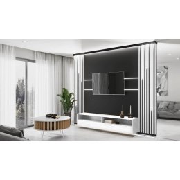 TOP E SHOP Stolik RONDA 90 biel, lamele dąb