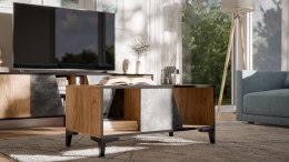 Cama MEBLE Stolik kawowy/ława OVO 90x50xH39 dąb/beton