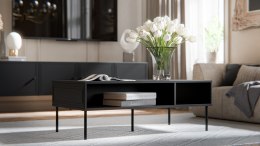 Cama MEBLE Stolik/ława PALAZZO BIS 110x60x40 czarny mat