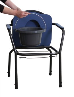 ASTON Fotel toaletowy OPEN z regulacją wysokości GRANAT