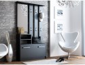 TOP E SHOP GARDEROBA-SZAFKA, LUSTRO, WIESZAK / CZARNY GC1