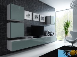 Cama MEBLE Zestaw VIGO 22 biały/szary połysk