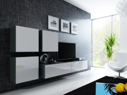 Cama MEBLE Zestaw VIGO 23 szary/biały połysk