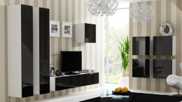 Cama MEBLE Zestaw VIGO 24 biały/czarny połysk