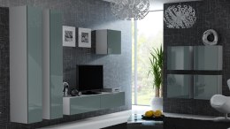 Cama MEBLE Zestaw VIGO 24 biały/szary połysk