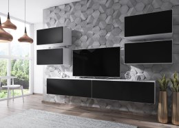 Cama MEBLE Zestaw ROCO 2 (2xRO1 + 4xRO3) biały/ biały/ czarny