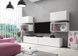 Cama MEBLE Zestaw ROCO 3 (2xRO3+2xRO4+2xRO1) biały/biały/biały
