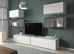 Cama MEBLE Zestaw ROCO 3 (2xRO3+2xRO4+2xRO1) biały/czarny/bi