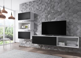 Cama MEBLE Zestaw ROCO 4 (RO1+2xRO3+2xRO4) biały/ biały/czarny
